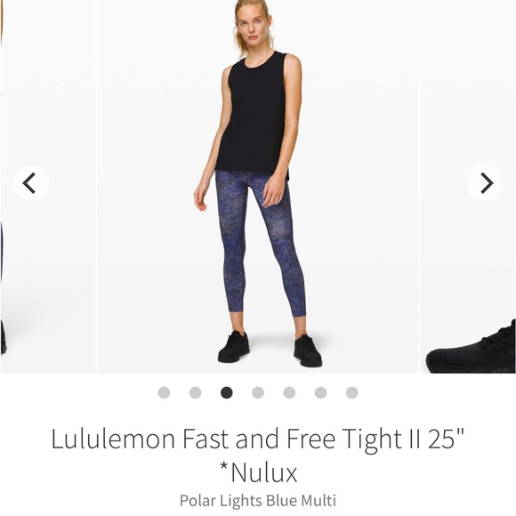 Rare Lululemon Lululemon Fast and Free Tight II 25" *Nulux - Picture 2 of 6